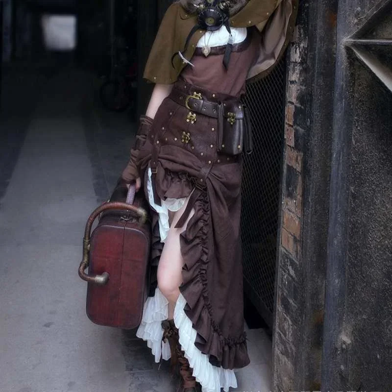 steampunk-ruffled-skirt