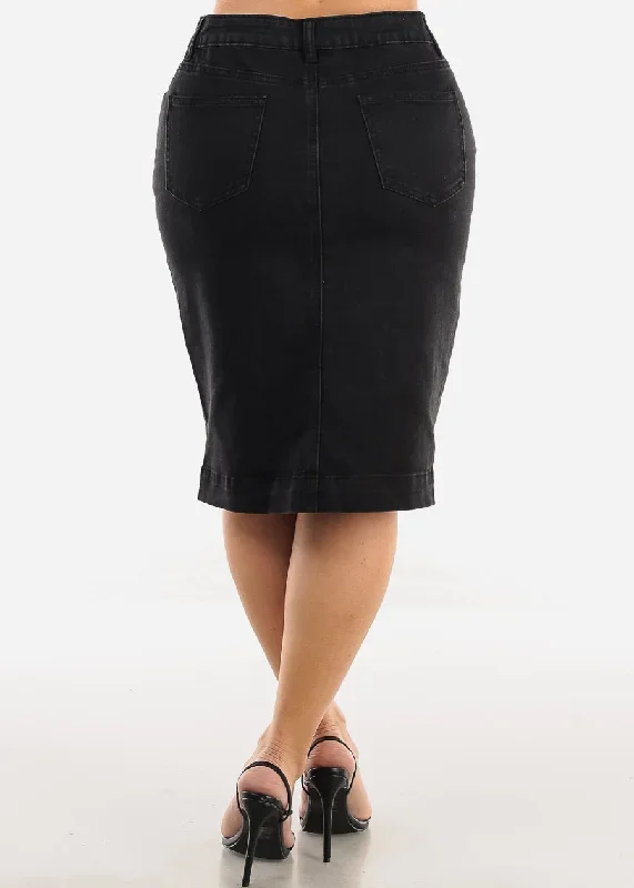 stretchy-button-up-black-denim-pencil-skirt-ms16198zblk