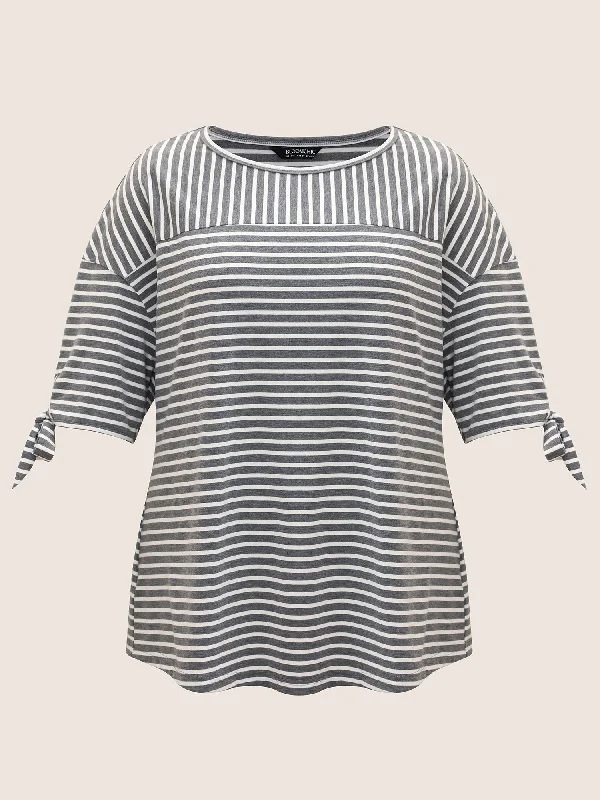 striped-boat-neck-tie-knot-t-shirt