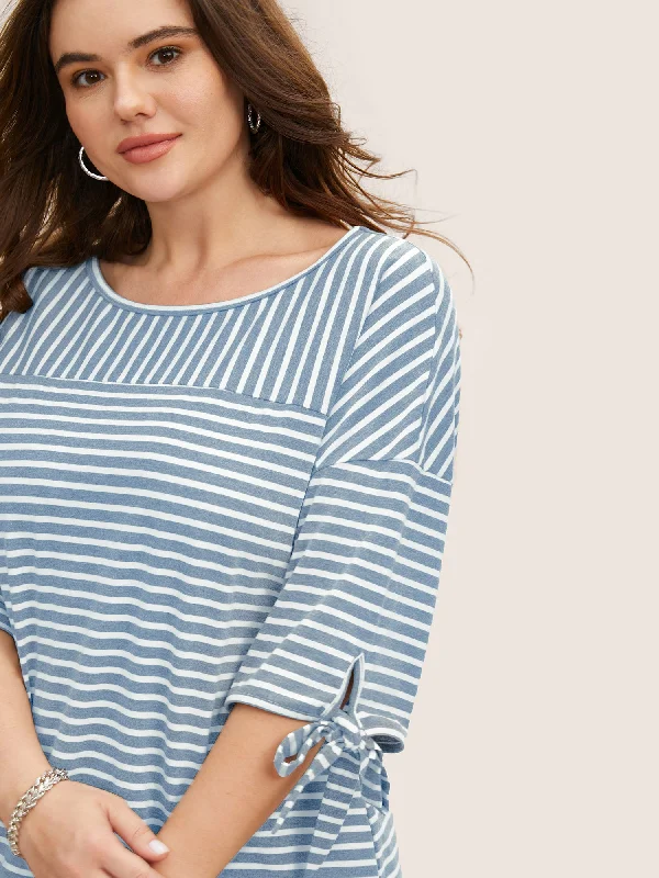 striped-boat-neck-tie-knot-t-shirt