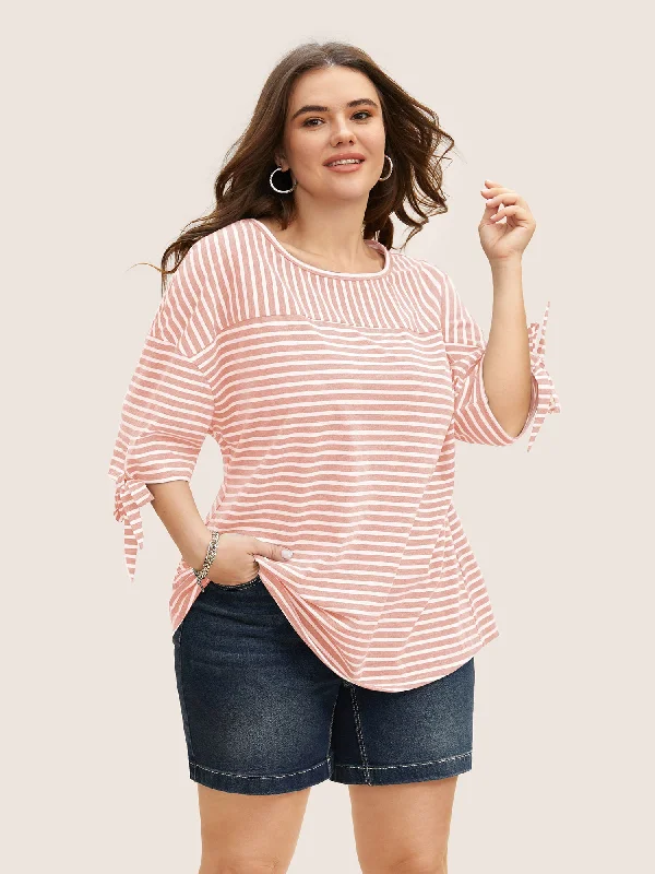 striped-boat-neck-tie-knot-t-shirt