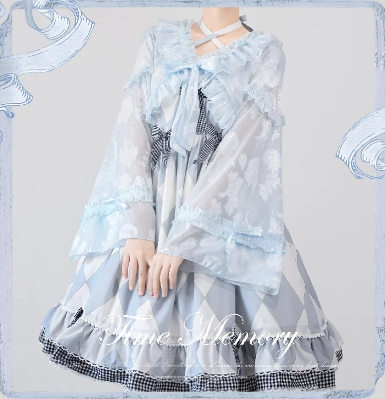 sweet-lolita-chiffon-shirt-lantern-sleeve-cardigan-with-bow