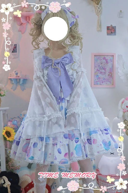 sweet-lolita-chiffon-shirt-lantern-sleeve-cardigan-with-bow