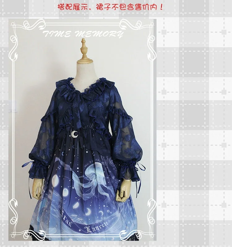 sweet-lolita-chiffon-shirt-lantern-sleeve-cardigan-with-bow