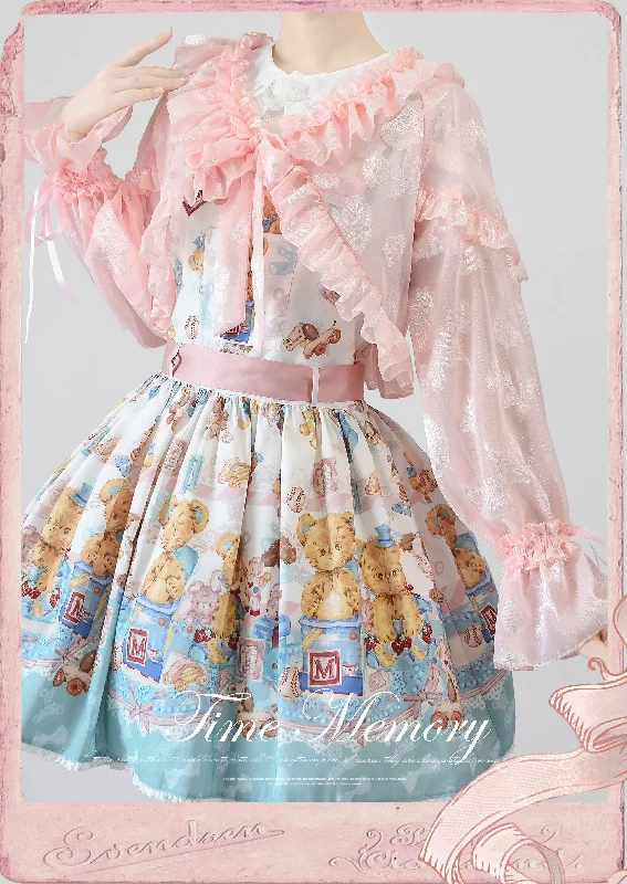 sweet-lolita-chiffon-shirt-lantern-sleeve-cardigan-with-bow