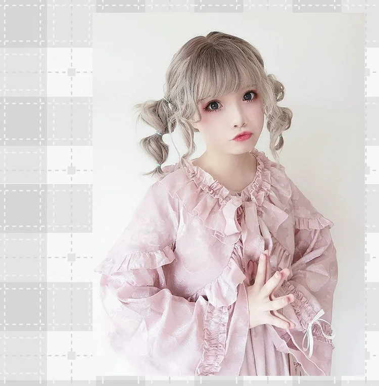 sweet-lolita-chiffon-shirt-lantern-sleeve-cardigan-with-bow