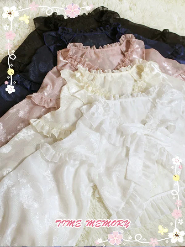 sweet-lolita-chiffon-shirt-lantern-sleeve-cardigan-with-bow