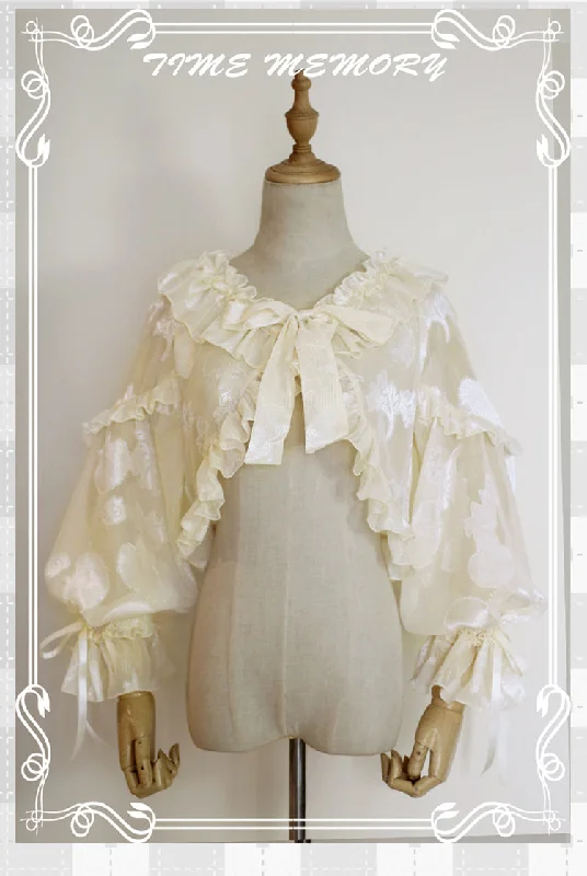 sweet-lolita-chiffon-shirt-lantern-sleeve-cardigan-with-bow