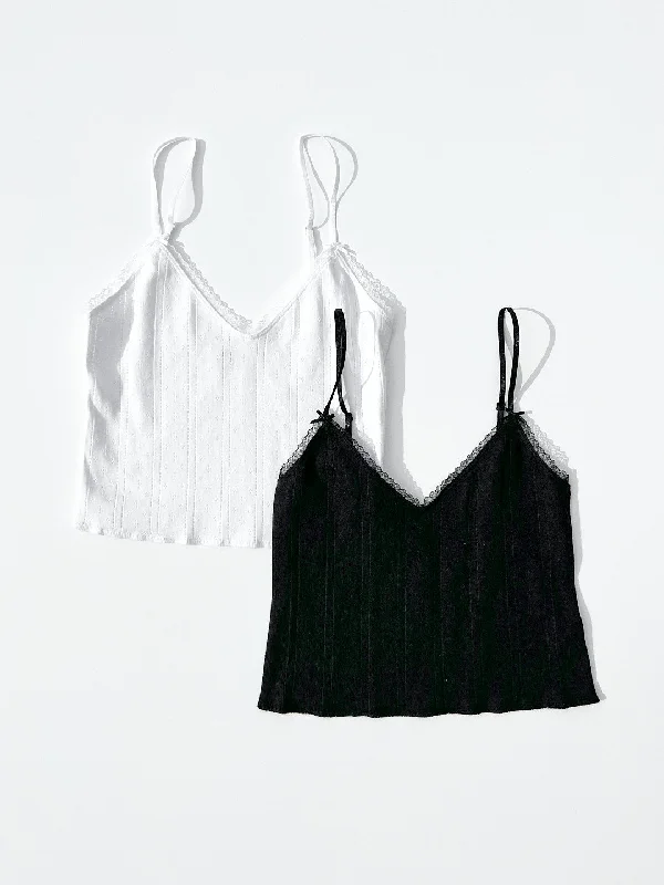 Cou Cou The Cami 2 Pack - Black/White