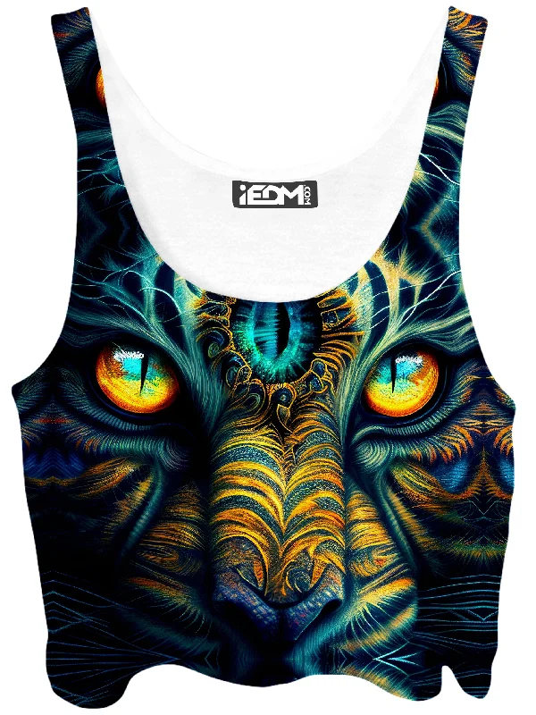 Tiger Eyes Psychedelic Crop Top