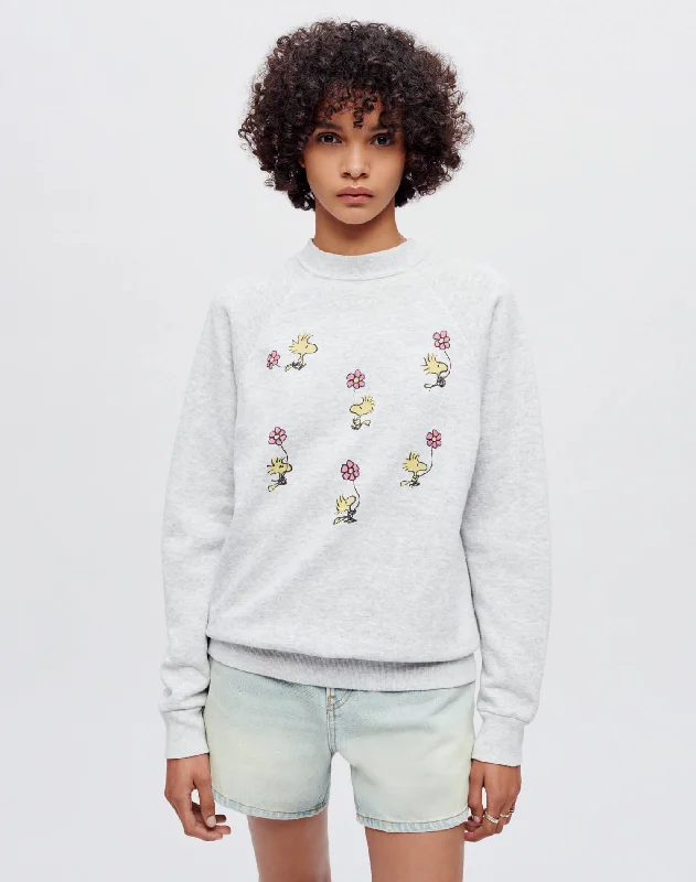 Upcycled ""Woodstock"" Sweatshirt - Heather Grey