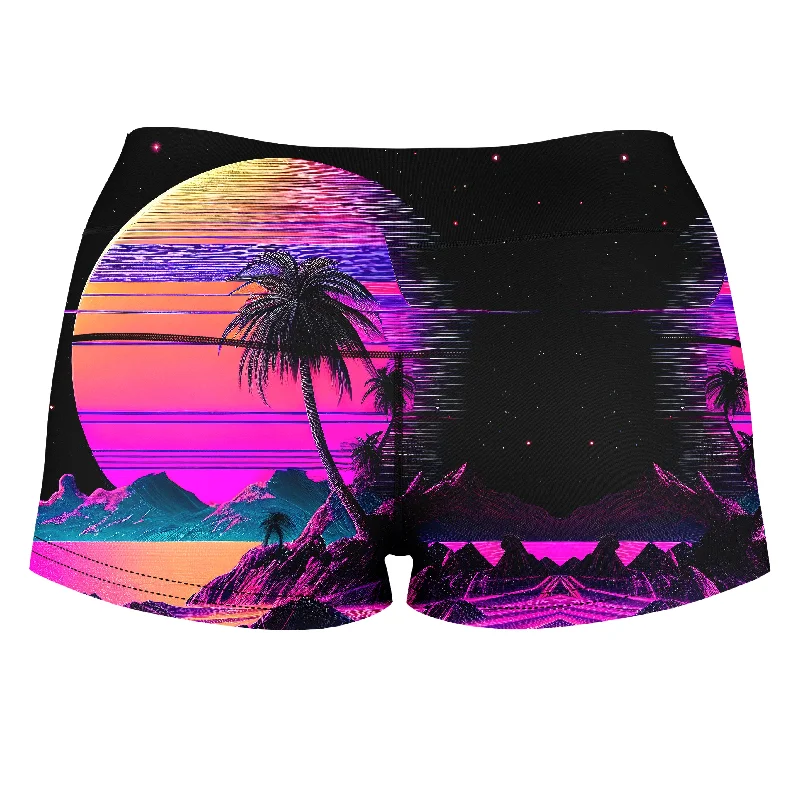 vapor-solar-system-high-waisted-womens-shorts