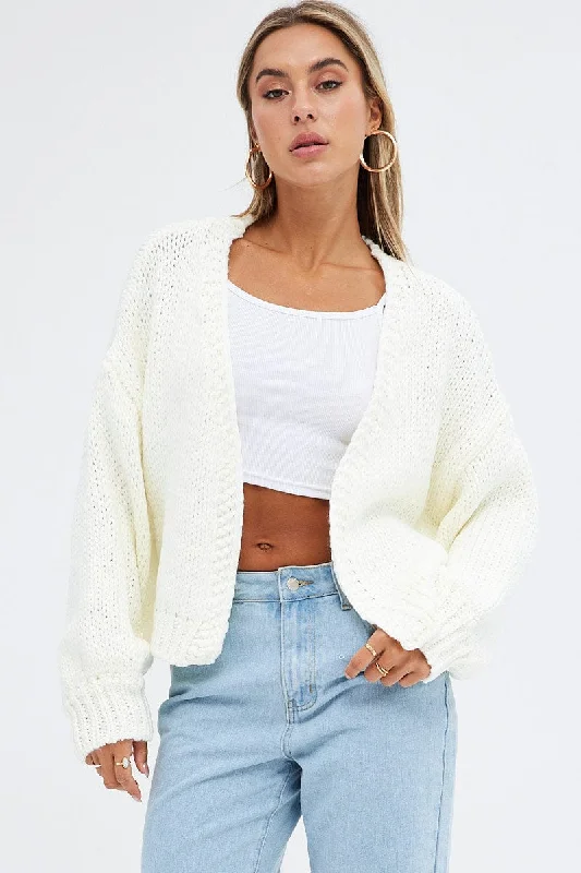 White Oversized Cardigan