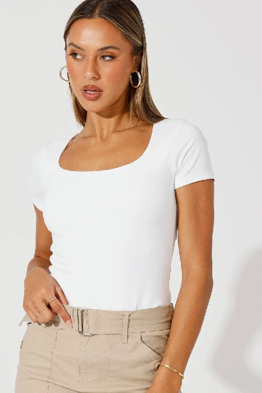 White Supersoft Top Short Sleeve