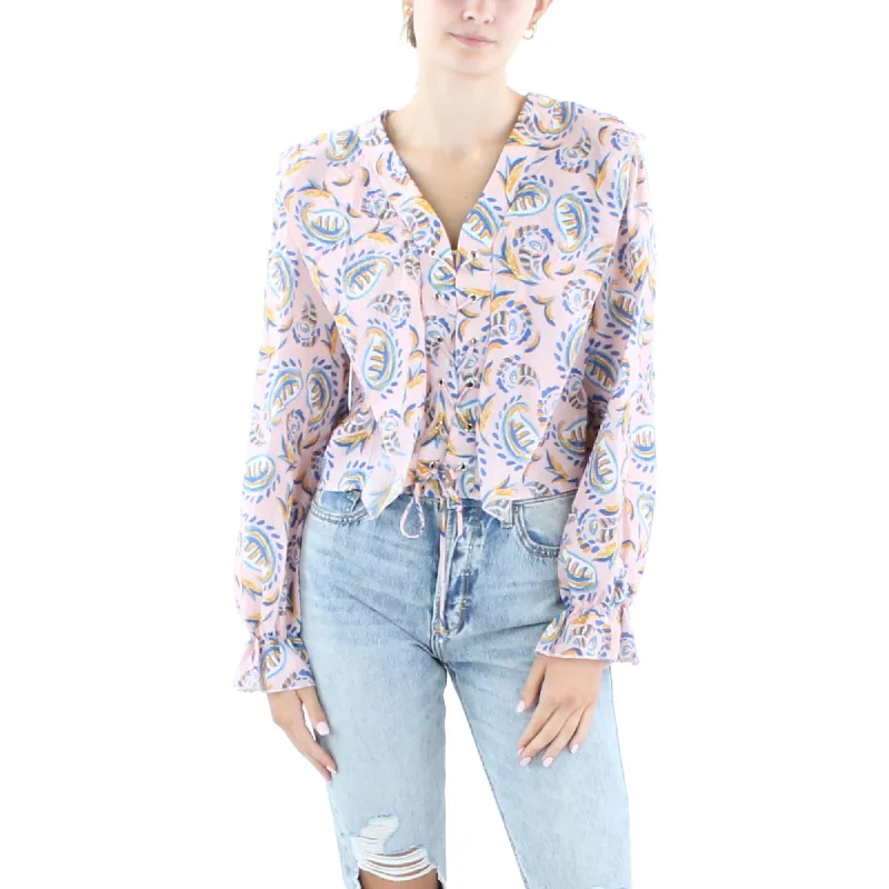 womens-printed-polyester-cropped