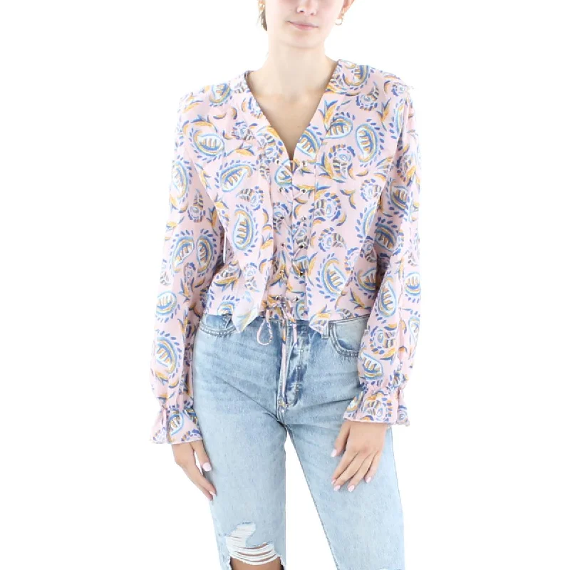 womens-printed-polyester-cropped