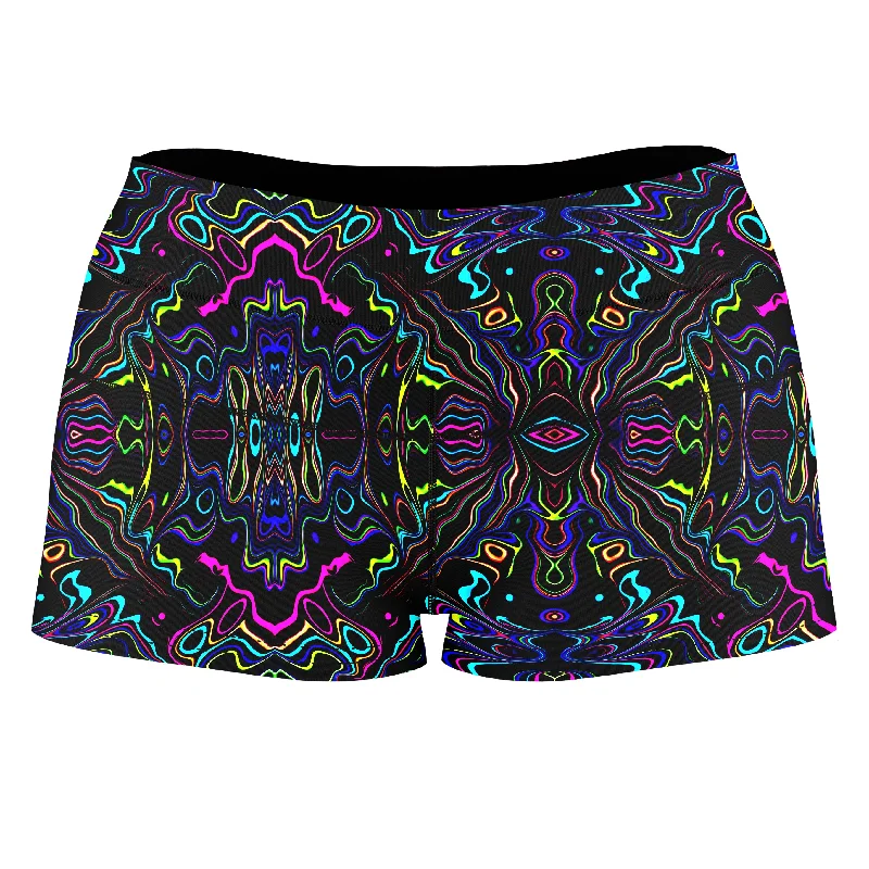 Wonky Vision High-Waisted Women's Shorts