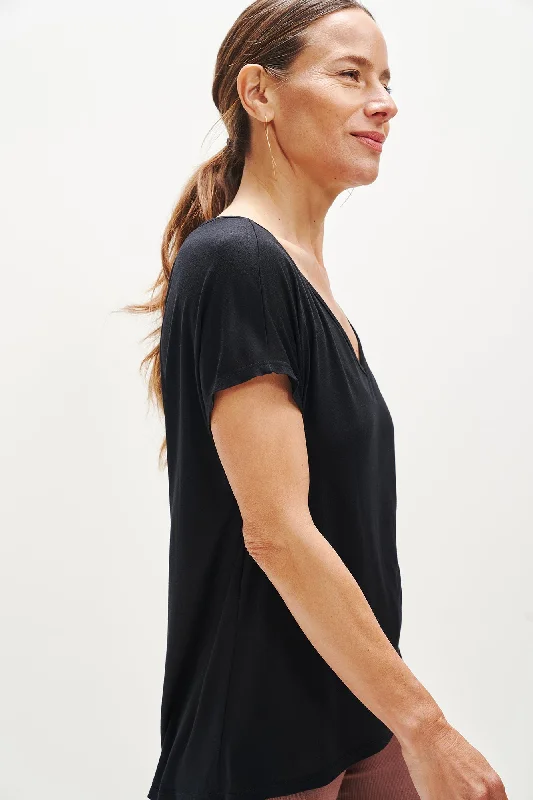 Wray Silken Modal Tee - Black