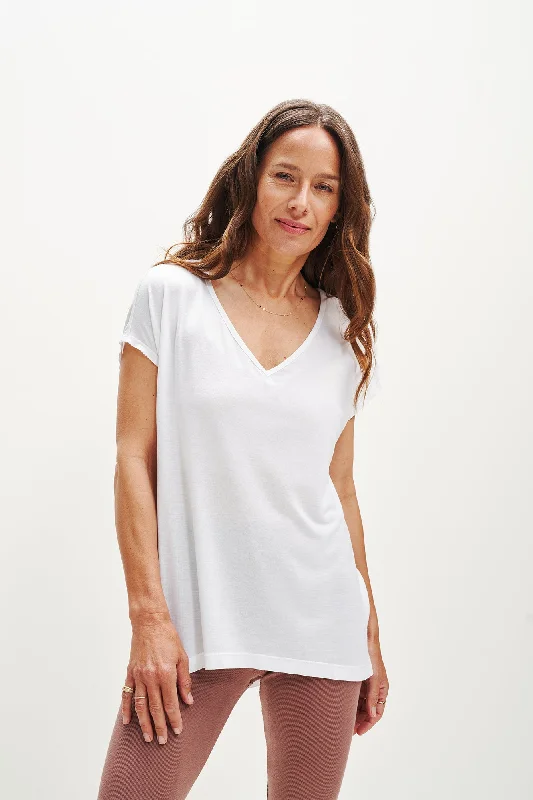 Wray Silken Modal Tee - White